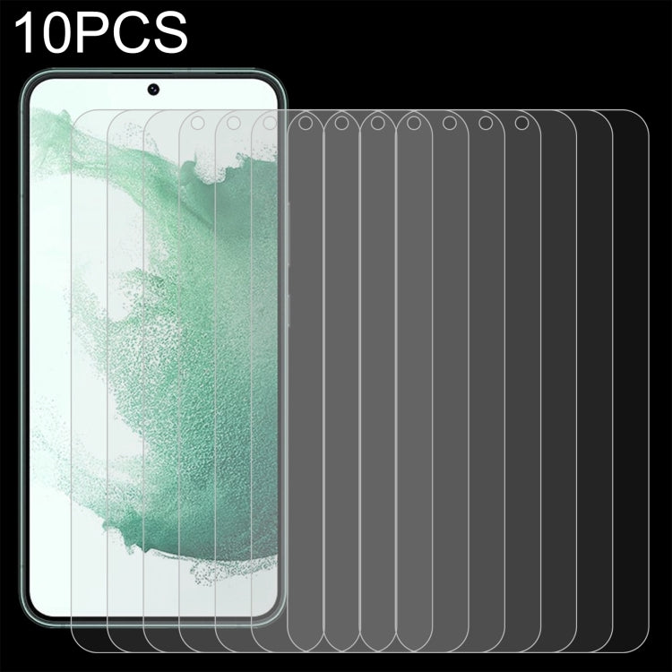 10 PCS 0.18mm 9H 2.5D Tempered Glass Fingerprint Unlock Film, For Samsung Galaxy S21 5G (10 PCS), For Samsung Galaxy S21+ 5G (10 PCS), For Samsung Galaxy S22 5G (10pcs), For Samsung Galaxy S22+ 5G (10 PCS)