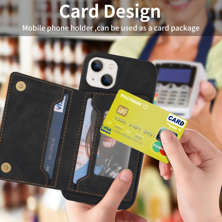 Zipper Card Holder Phone Case, For iPhone 13 mini, For iPhone 13, For iPhone 13 Pro, For iPhone 13 Pro Max, For iPhone 12, For iPhone 12 Pro Max, For iPhone 11, For iPhone 11 Pro