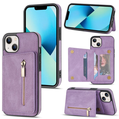 Zipper Card Holder Phone Case, For iPhone 13 mini, For iPhone 13, For iPhone 13 Pro, For iPhone 13 Pro Max, For iPhone 12, For iPhone 12 Pro Max, For iPhone 11, For iPhone 11 Pro