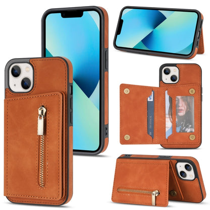 Zipper Card Holder Phone Case, For iPhone 13 mini, For iPhone 13, For iPhone 13 Pro, For iPhone 13 Pro Max, For iPhone 12, For iPhone 12 Pro Max, For iPhone 11, For iPhone 11 Pro