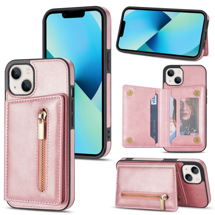 Zipper Card Holder Phone Case, For iPhone 13 mini, For iPhone 13, For iPhone 13 Pro, For iPhone 13 Pro Max, For iPhone 12, For iPhone 12 Pro Max, For iPhone 11, For iPhone 11 Pro