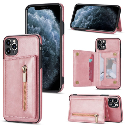 Zipper Card Holder Phone Case, For iPhone 13 mini, For iPhone 13, For iPhone 13 Pro, For iPhone 13 Pro Max, For iPhone 12, For iPhone 12 Pro Max, For iPhone 11, For iPhone 11 Pro