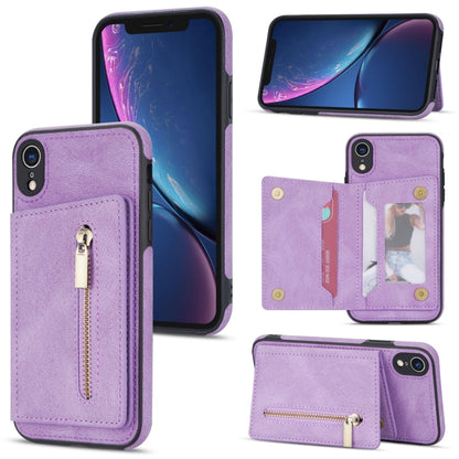 Zipper Card Holder Phone Case, For iPhone 11 Pro Max, For iPhone X / XS, For iPhone XR, For iPhone XS Max, For iPhone SE 2022 / 2020 / 8 / 7, For iPhone 8 Plus / 7 Plus, For iPhone 12 Pro, For iPhone 12 mini