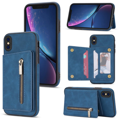 Zipper Card Holder Phone Case, For iPhone 11 Pro Max, For iPhone X / XS, For iPhone XR, For iPhone XS Max, For iPhone SE 2022 / 2020 / 8 / 7, For iPhone 8 Plus / 7 Plus, For iPhone 12 Pro, For iPhone 12 mini