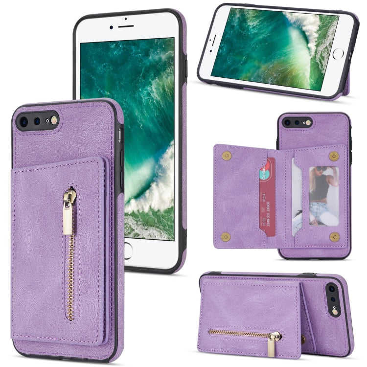 Zipper Card Holder Phone Case, For iPhone 11 Pro Max, For iPhone X / XS, For iPhone XR, For iPhone XS Max, For iPhone SE 2022 / 2020 / 8 / 7, For iPhone 8 Plus / 7 Plus, For iPhone 12 Pro, For iPhone 12 mini