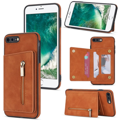 Zipper Card Holder Phone Case, For iPhone 11 Pro Max, For iPhone X / XS, For iPhone XR, For iPhone XS Max, For iPhone SE 2022 / 2020 / 8 / 7, For iPhone 8 Plus / 7 Plus, For iPhone 12 Pro, For iPhone 12 mini
