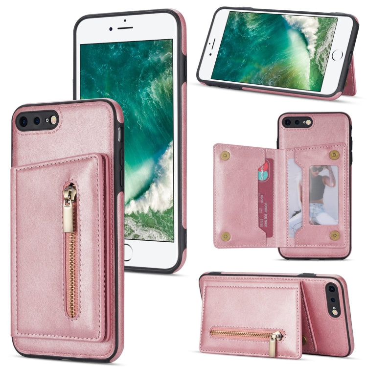 Zipper Card Holder Phone Case, For iPhone 11 Pro Max, For iPhone X / XS, For iPhone XR, For iPhone XS Max, For iPhone SE 2022 / 2020 / 8 / 7, For iPhone 8 Plus / 7 Plus, For iPhone 12 Pro, For iPhone 12 mini