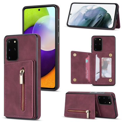 Zipper Card Holder Phone Case, For Samsung Galaxy A12 5G, For Samsung Galaxy A51 4G, For Samsung Galaxy A71 4G, For Samsung Galaxy A52 / A52s, For Samsung Galaxy Note20, For Samsung Galaxy Note20 Ultra, For Samsung Galaxy S20, For Samsung Galaxy S20+