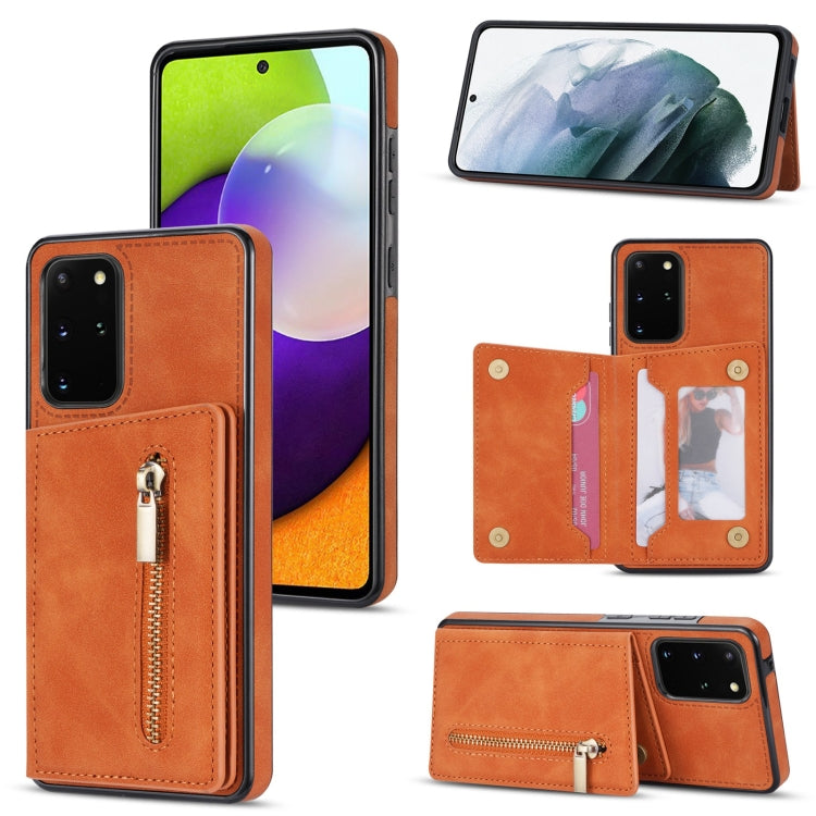 Zipper Card Holder Phone Case, For Samsung Galaxy S20 FE, For Samsung Galaxy S20 Ultra, For Samsung Galaxy S21 Ultra 5G, For Samsung Galaxy S21+ 5G, For Samsung Galaxy S21 5G, For Samsung Galaxy S21 FE 5G, For Samsung Galaxy S22 5G                     ...