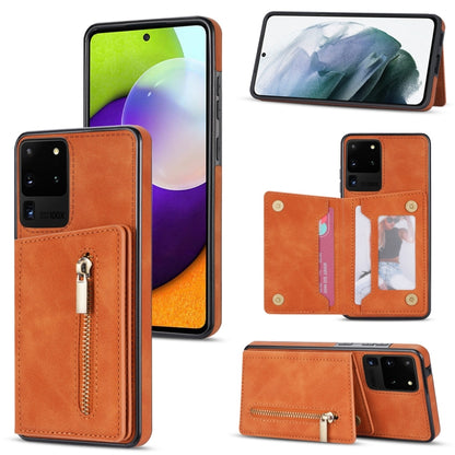Zipper Card Holder Phone Case, For Samsung Galaxy S20 FE, For Samsung Galaxy S20 Ultra, For Samsung Galaxy S21 Ultra 5G, For Samsung Galaxy S21+ 5G, For Samsung Galaxy S21 5G, For Samsung Galaxy S21 FE 5G, For Samsung Galaxy S22 5G                     ...