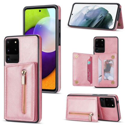 Zipper Card Holder Phone Case, For Samsung Galaxy S20 FE, For Samsung Galaxy S20 Ultra, For Samsung Galaxy S21 Ultra 5G, For Samsung Galaxy S21+ 5G, For Samsung Galaxy S21 5G, For Samsung Galaxy S21 FE 5G, For Samsung Galaxy S22 5G                     ...