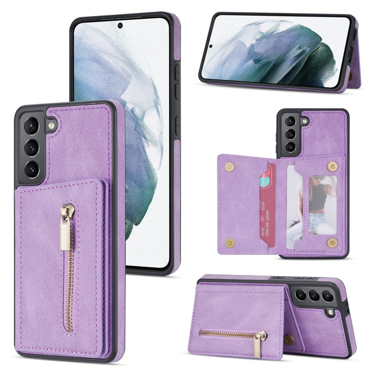 Zipper Card Holder Phone Case, For Samsung Galaxy S20 FE, For Samsung Galaxy S20 Ultra, For Samsung Galaxy S21 Ultra 5G, For Samsung Galaxy S21+ 5G, For Samsung Galaxy S21 5G, For Samsung Galaxy S21 FE 5G, For Samsung Galaxy S22 5G                     ...