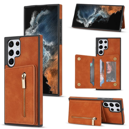 Zipper Card Holder Phone Case, For Samsung Galaxy S22 Ultra 5G, For Samsung Galaxy A53 5G