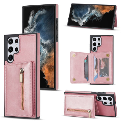 Zipper Card Holder Phone Case, For Samsung Galaxy S22 Ultra 5G, For Samsung Galaxy A53 5G