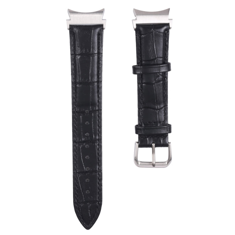 Slub Texture Leather Watch Band, For Samsung Galaxy Watch4 40mm/44mm