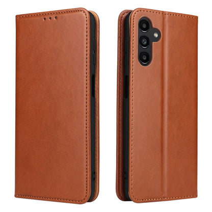 Fierre Shann PU Genuine Leather Texture Leather Phone Case, For Samsung Galaxy A02s, For Samsung Galaxy A12, For Samsung Galaxy A13 5G, For Samsung Galaxy A22 5G, For Samsung Galaxy A33 5G, For Samsung Galaxy A53 5G, For Samsung Galaxy A73 5G          ...