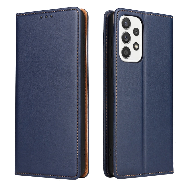 Fierre Shann PU Genuine Leather Texture Leather Phone Case, For Samsung Galaxy A02s, For Samsung Galaxy A12, For Samsung Galaxy A13 5G, For Samsung Galaxy A22 5G, For Samsung Galaxy A33 5G, For Samsung Galaxy A53 5G, For Samsung Galaxy A73 5G          ...