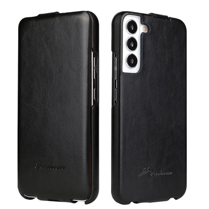 Fierre Shann 64 Texture Vertical Flip PU Leather Phone Case, For Samsung Galaxy S22 5G, For Samsung Galaxy S22+ 5G, For Samsung Galaxy S22 Ultra 5G