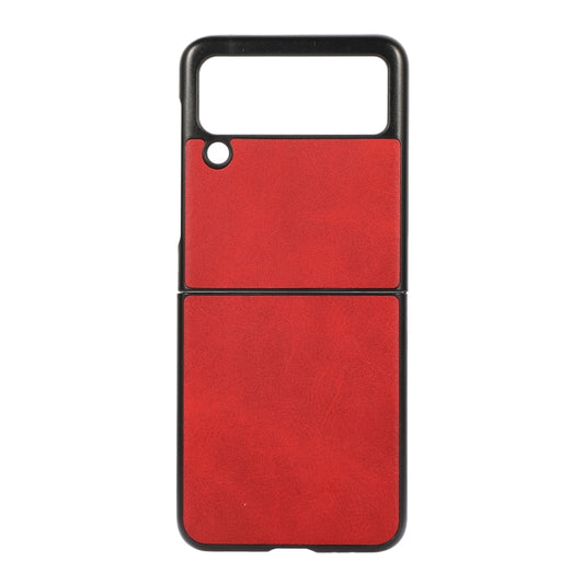 Two-color Calf Texture PU Phone Case, For Samsung Galaxy Z Flip3 5G