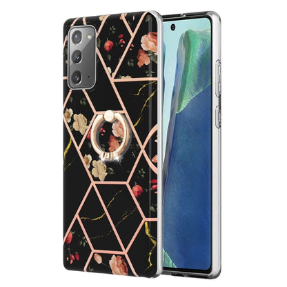 Splicing Marble Flower Pattern TPU Ring Holder Case, For Samsung Galaxy A13 4G, For Samsung Galaxy A23 5G / 4G, For Samsung Galaxy A33 5G, For Samsung Galaxy A53 5G, For Samsung Galaxy A73 5G, For Samsung Galaxy Note20, For Samsung Galaxy Note20 Ultra ...