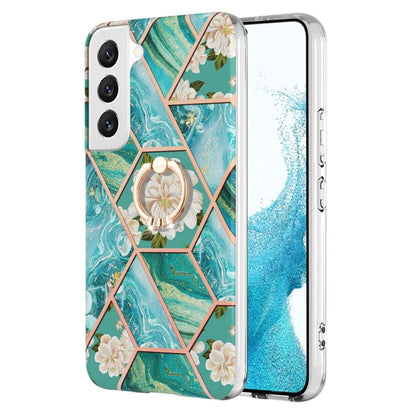 Splicing Marble Flower Pattern TPU Ring Holder Case, For Samsung Galaxy A13 4G, For Samsung Galaxy A23 5G / 4G, For Samsung Galaxy A33 5G, For Samsung Galaxy A53 5G, For Samsung Galaxy A73 5G, For Samsung Galaxy Note20, For Samsung Galaxy Note20 Ultra ...