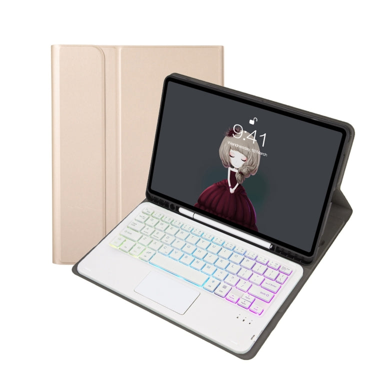 A07B-AS Lambskin Pen Slot Touch Pad Bluetooth Keyboard Leather Tablet Case, For iPad 9.7 2018&2017 / Pro 9.7 / Air 2, For iPad 10.2 2021&2020&2019/Air 2019/Pro 10.5, For iPad Air 11 2025 / 2024 / Air 2022&2020 / Pro 11 2021&2020&2018