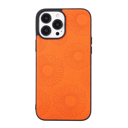 Sunflower Pattern PU+TPU+PC Shockproof Phone Case, For iPhone 13 Pro Max, For LG Wing 5G, For Motorola Razr 5G, For Huawei P50 Pocket, For Samsung Galaxy Z Flip3 5G, For Samsung Galaxy Z Fold3 5G