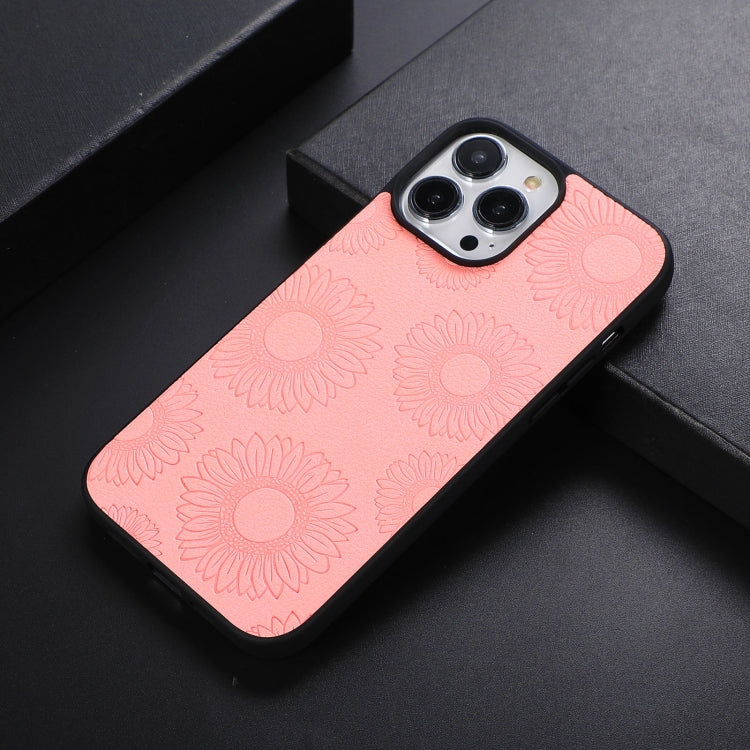 Sunflower Pattern PU+TPU+PC Shockproof Phone Case, For iPhone 13 Pro Max, For LG Wing 5G, For Motorola Razr 5G, For Huawei P50 Pocket, For Samsung Galaxy Z Flip3 5G, For Samsung Galaxy Z Fold3 5G