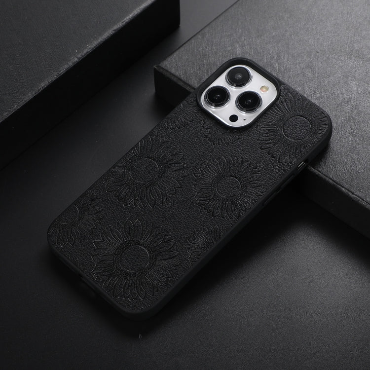 Sunflower Pattern PU+TPU+PC Shockproof Phone Case, For iPhone 13 Pro Max, For LG Wing 5G, For Motorola Razr 5G, For Huawei P50 Pocket, For Samsung Galaxy Z Flip3 5G, For Samsung Galaxy Z Fold3 5G