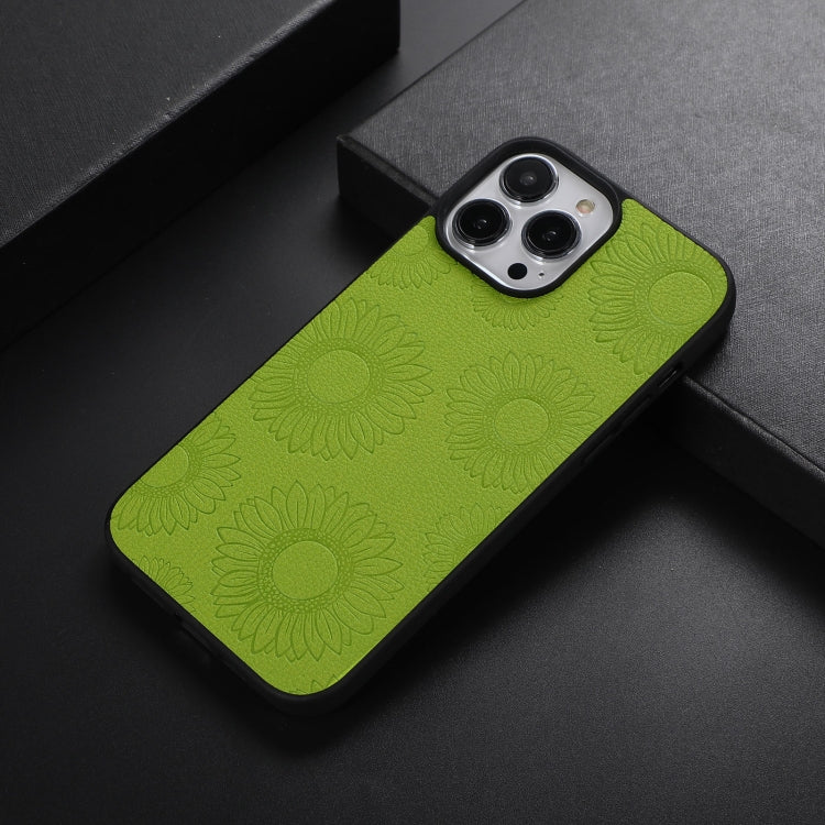 Sunflower Pattern PU+TPU+PC Shockproof Phone Case, For iPhone 13 Pro Max, For LG Wing 5G, For Motorola Razr 5G, For Huawei P50 Pocket, For Samsung Galaxy Z Flip3 5G, For Samsung Galaxy Z Fold3 5G
