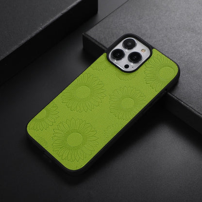 Sunflower Pattern PU+TPU+PC Shockproof Phone Case, For iPhone 13 Pro Max, For LG Wing 5G, For Motorola Razr 5G, For Huawei P50 Pocket, For Samsung Galaxy Z Flip3 5G, For Samsung Galaxy Z Fold3 5G