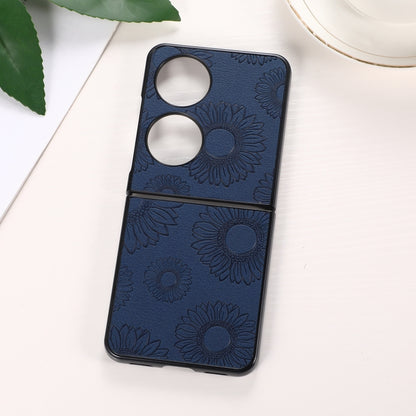 Sunflower Pattern PU+TPU+PC Shockproof Phone Case, For iPhone 13 Pro Max, For LG Wing 5G, For Motorola Razr 5G, For Huawei P50 Pocket, For Samsung Galaxy Z Flip3 5G, For Samsung Galaxy Z Fold3 5G