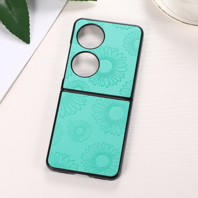 Sunflower Pattern PU+TPU+PC Shockproof Phone Case, For iPhone 13 Pro Max, For LG Wing 5G, For Motorola Razr 5G, For Huawei P50 Pocket, For Samsung Galaxy Z Flip3 5G, For Samsung Galaxy Z Fold3 5G