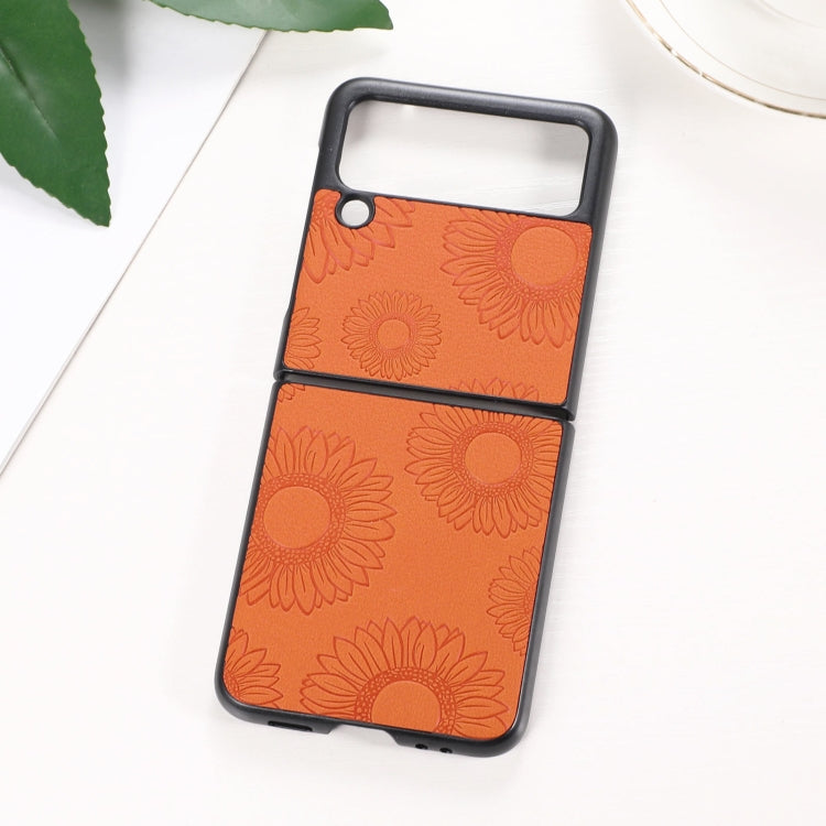 Sunflower Pattern PU+TPU+PC Shockproof Phone Case, For iPhone 13 Pro Max, For LG Wing 5G, For Motorola Razr 5G, For Huawei P50 Pocket, For Samsung Galaxy Z Flip3 5G, For Samsung Galaxy Z Fold3 5G