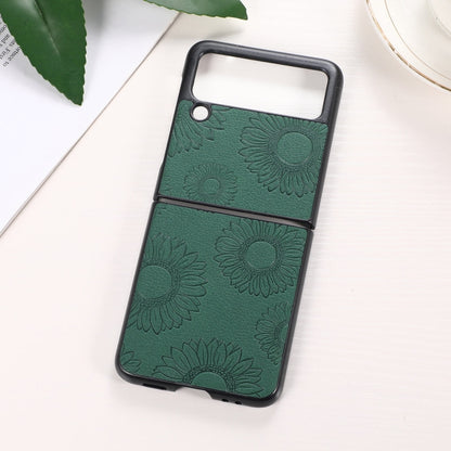 Sunflower Pattern PU+TPU+PC Shockproof Phone Case, For iPhone 13 Pro Max, For LG Wing 5G, For Motorola Razr 5G, For Huawei P50 Pocket, For Samsung Galaxy Z Flip3 5G, For Samsung Galaxy Z Fold3 5G