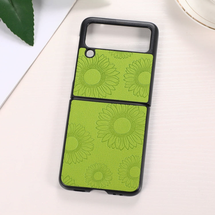 Sunflower Pattern PU+TPU+PC Shockproof Phone Case, For iPhone 13 Pro Max, For LG Wing 5G, For Motorola Razr 5G, For Huawei P50 Pocket, For Samsung Galaxy Z Flip3 5G, For Samsung Galaxy Z Fold3 5G