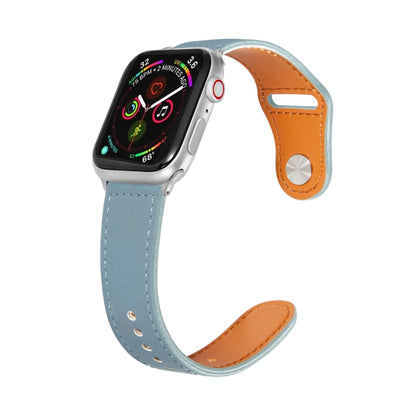 Nail Silver Buckle Leather Watch Band For Apple Watch Series, For Apple Watch Ultra 49mm&Watch Ultra 2 49mm / Series 9&8&7 45mm / SE 3&SE 2&6&SE&5&4 44mm, For Apple Watch Series 9&8&7 41mm / SE 3&SE 2&6&SE&5&4 40mm / 3&2&1 38mm                         ...