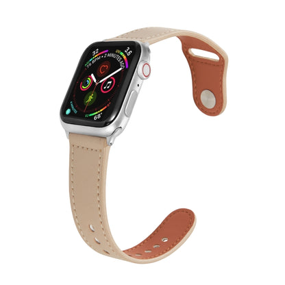 Nail Silver Buckle Leather Watch Band For Apple Watch Series, For Apple Watch Ultra 49mm&Watch Ultra 2 49mm / Series 9&8&7 45mm / SE 3&SE 2&6&SE&5&4 44mm, For Apple Watch Series 9&8&7 41mm / SE 3&SE 2&6&SE&5&4 40mm / 3&2&1 38mm                         ...