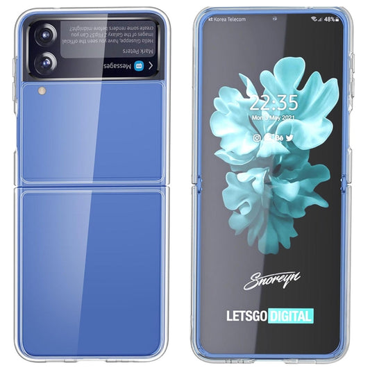 Simple All-inclusive Clear Crystal Acrylic +TPU Shockproof Case, For Samsung Galaxy Z Flip4 5G