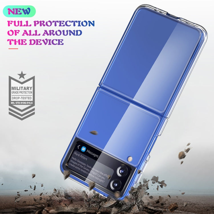 Simple All-inclusive Clear Crystal Acrylic +TPU Shockproof Case, For Samsung Galaxy Z Flip4 5G