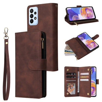 Multifunctional Frosted Zipper Wallet Leather Phone Case, For Samsung Galaxy A13 4G, For Samsung Galaxy A23, For OnePlus 9 Pro, For OnePlus 9, For Google Pixel 6 Pro, For Google Pixel 6a, For Google Pixel 7 5G, For Google Pixel 7 Pro 5G                ...