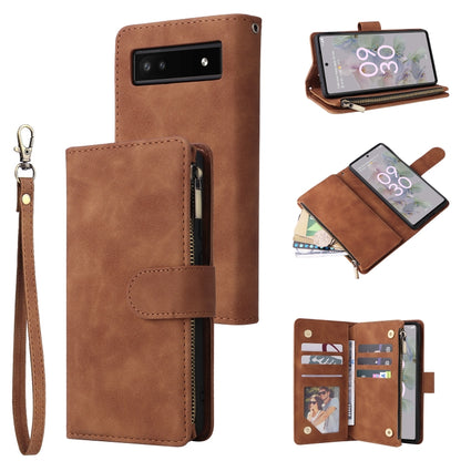 Multifunctional Frosted Zipper Wallet Leather Phone Case, For Samsung Galaxy A13 4G, For Samsung Galaxy A23, For OnePlus 9 Pro, For OnePlus 9, For Google Pixel 6 Pro, For Google Pixel 6a, For Google Pixel 7 5G, For Google Pixel 7 Pro 5G                ...