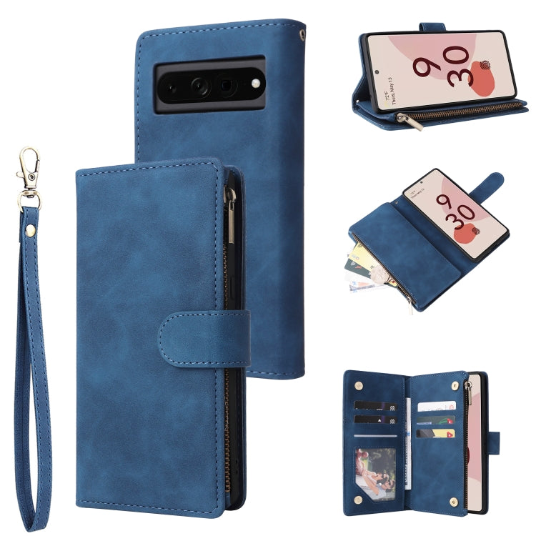 Multifunctional Frosted Zipper Wallet Leather Phone Case, For Samsung Galaxy A13 4G, For Samsung Galaxy A23, For OnePlus 9 Pro, For OnePlus 9, For Google Pixel 6 Pro, For Google Pixel 6a, For Google Pixel 7 5G, For Google Pixel 7 Pro 5G                ...