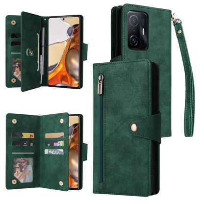 Rivet Buckle 9 Cards Three Fold Leather Phone Case, For OnePlus Nord N10 5G, For Samsung Galaxy Note20, For OnePlus 10 Pro 5G, For Samsung Galaxy A23 4G, For Xiaomi 11T