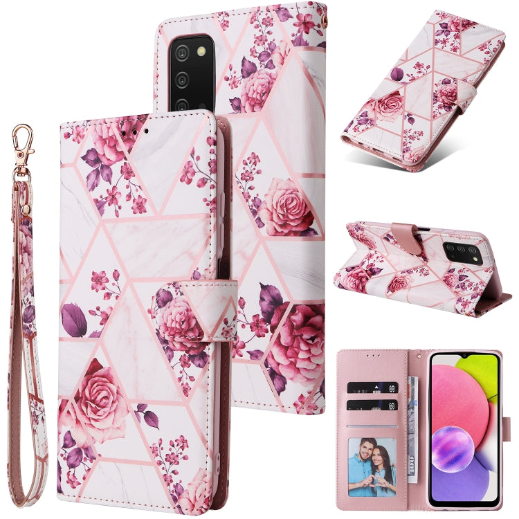 Marble Bronzing Stitching Leather Phone Case, For Samsung Galaxy A03s EU Version, For Samsung Galaxy A13 4G, For Samsung Galaxy A23
