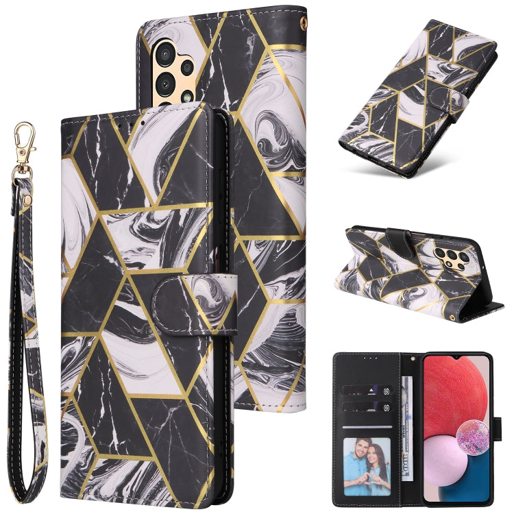 Marble Bronzing Stitching Leather Phone Case, For Samsung Galaxy A03s EU Version, For Samsung Galaxy A13 4G, For Samsung Galaxy A23