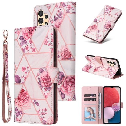 Marble Bronzing Stitching Leather Phone Case, For Samsung Galaxy A03s EU Version, For Samsung Galaxy A13 4G, For Samsung Galaxy A23