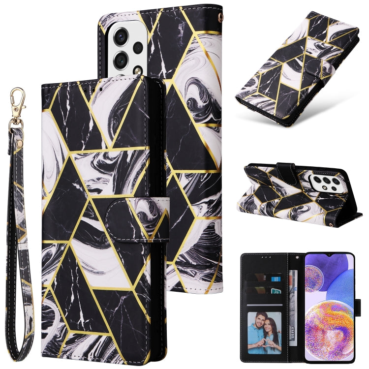 Marble Bronzing Stitching Leather Phone Case, For Samsung Galaxy A03s EU Version, For Samsung Galaxy A13 4G, For Samsung Galaxy A23