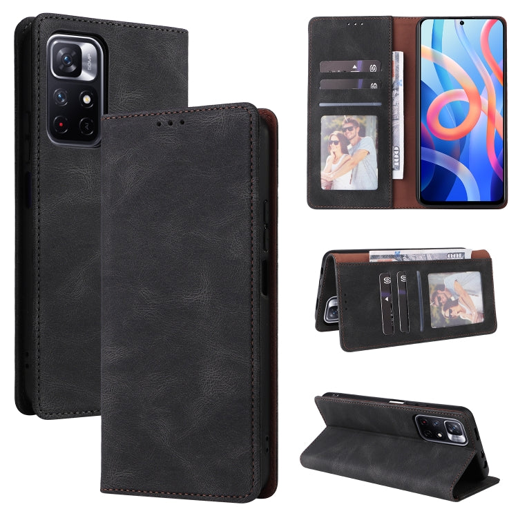 Simple Suction Closure Leather Phone Case, For Samsung Galaxy A03s, For Samsung Galaxy A13 4G, For Xiaomi Redmi Note 11 4G International, For Xiaomi Redmi Note 11 Pro, For Samsung Galaxy A23, For Samsung Galaxy A73 5G, For Xiaomi Redmi Note 11 Pro 5G