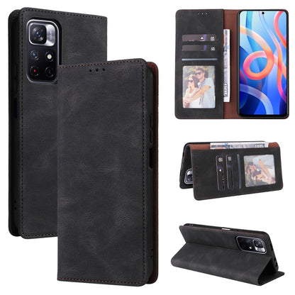 Simple Suction Closure Leather Phone Case, For Samsung Galaxy A03s, For Samsung Galaxy A13 4G, For Xiaomi Redmi Note 11 4G International, For Xiaomi Redmi Note 11 Pro, For Samsung Galaxy A23, For Samsung Galaxy A73 5G, For Xiaomi Redmi Note 11 Pro 5G